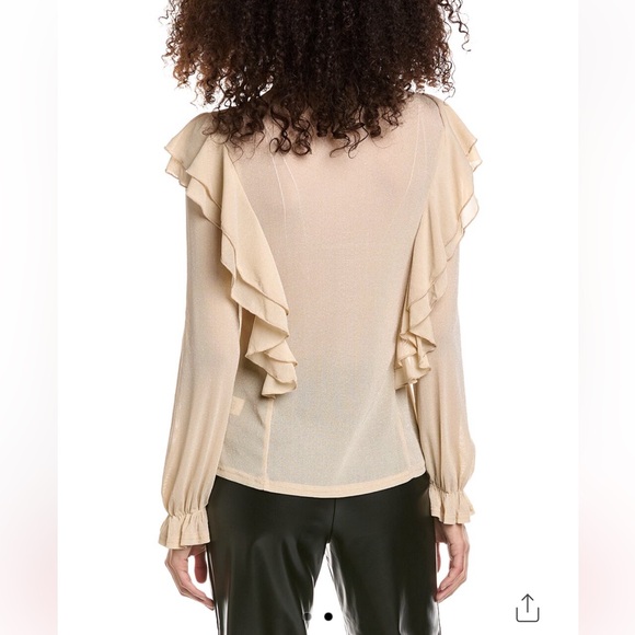 Luxe Always Blouse in Beige, Size Small, NWT - Picture 11 of 16